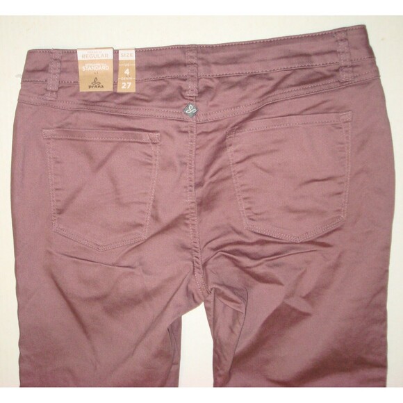 New NWT Womens 4 Prana Kayla Jeans Denim Dark Mauve Rose Pink Stretch Comfy 27 - Picture 5 of 6